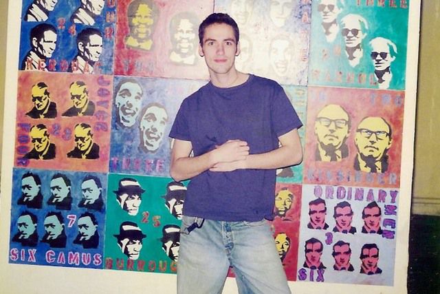 A young Jake Dobkin, with art.
